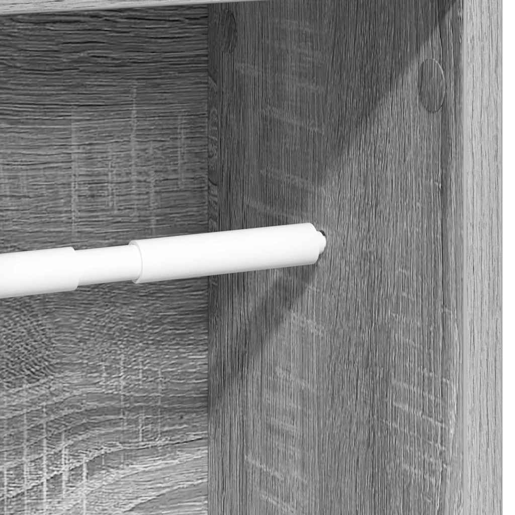 Badezimmerschrank mit Rollenhalter Grau Sonoma 20,5x20x90 cm