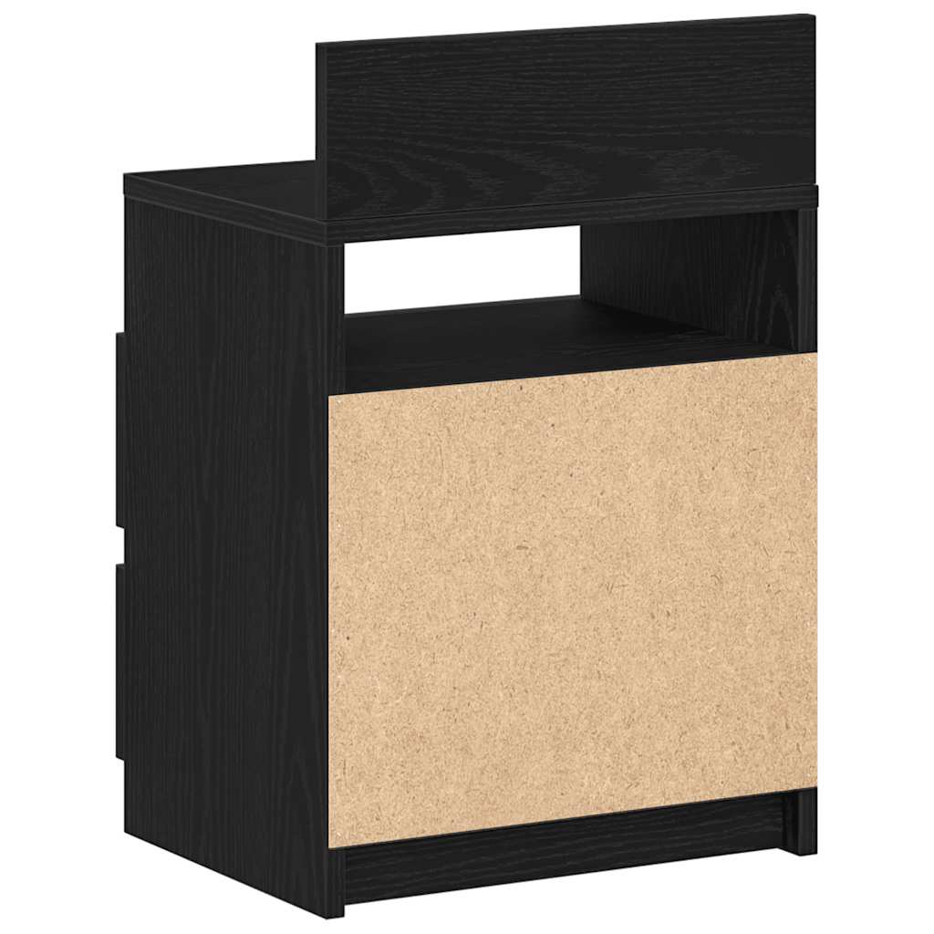 Nachttische 2 Stk. mit 2 Schubladen Schwarz 40x33x60 cm