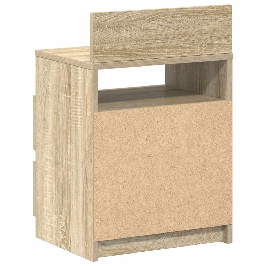 Nachttische 2 Stk. mit 2 Schubladen Sonoma-Eiche 40x33x60 cm
