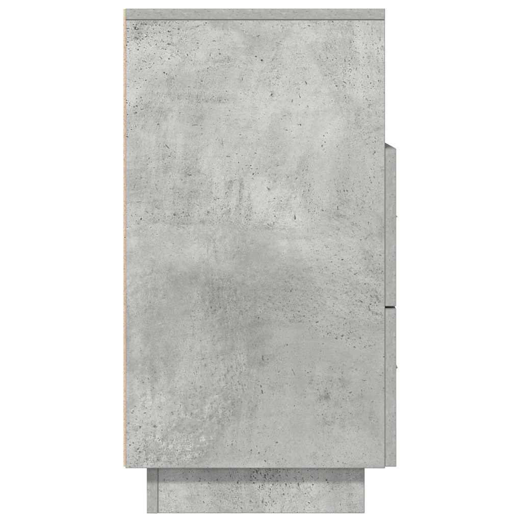 Nachttische 2 Stk. mit 2 Schubladen Betongrau 36x36x68 cm