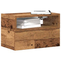Wand-Nachttische 2 Stk. Altholz-Optik 45x26x28,5 cm