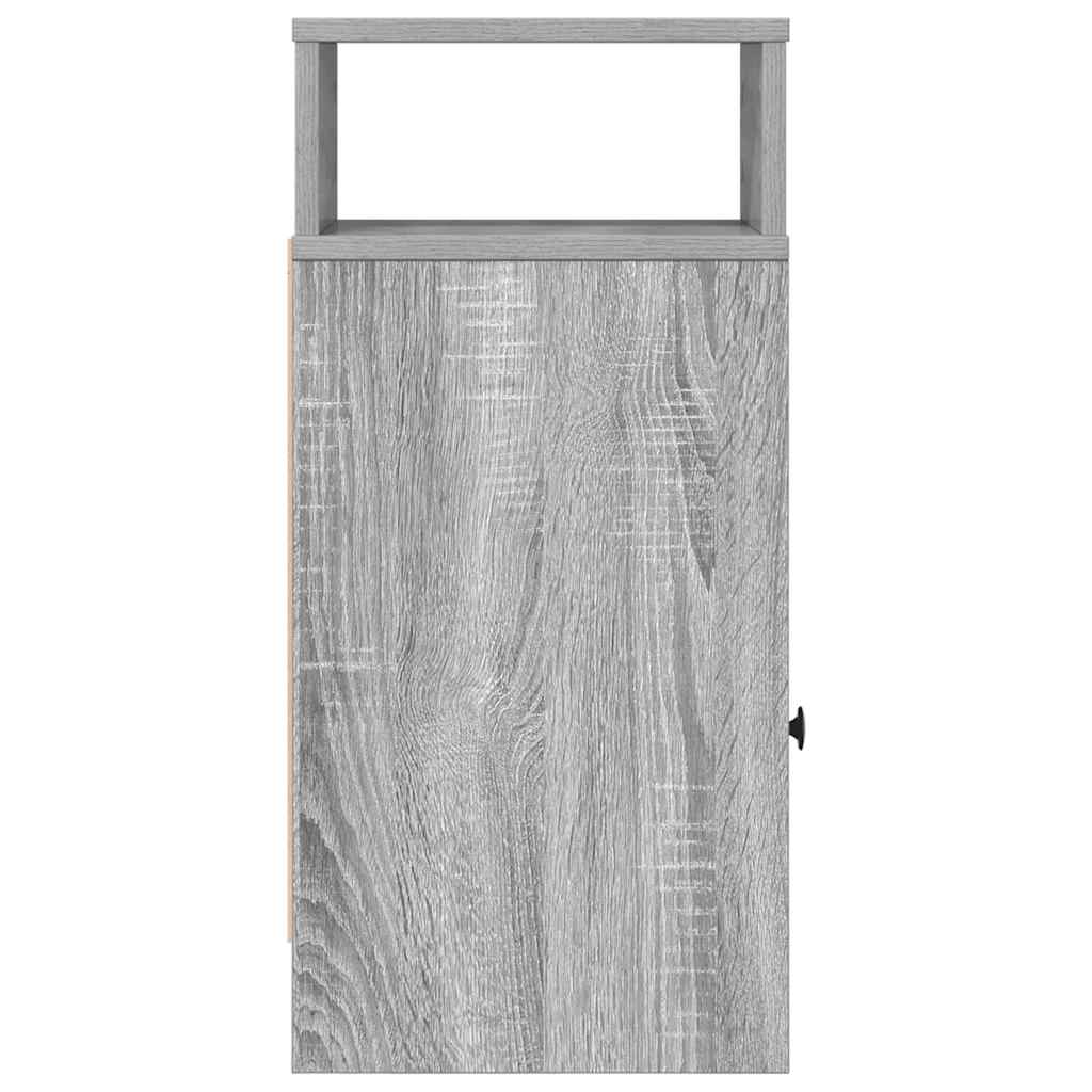 Nachttische 2 Stk. mit Schublade Grau Sonoma 25x31x66 cm