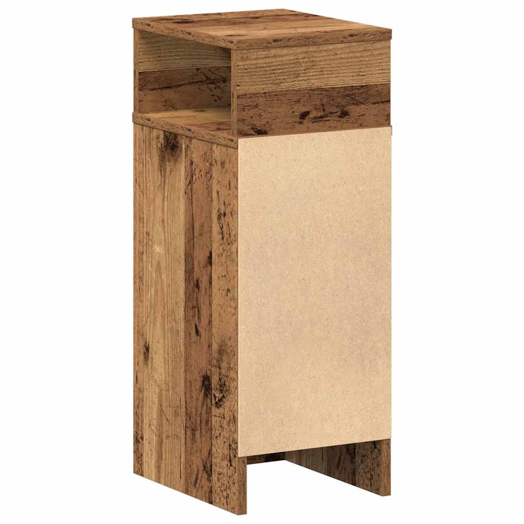 Nachttische 2 Stk. mit Schublade Altholz-Optik 25x31x66 cm