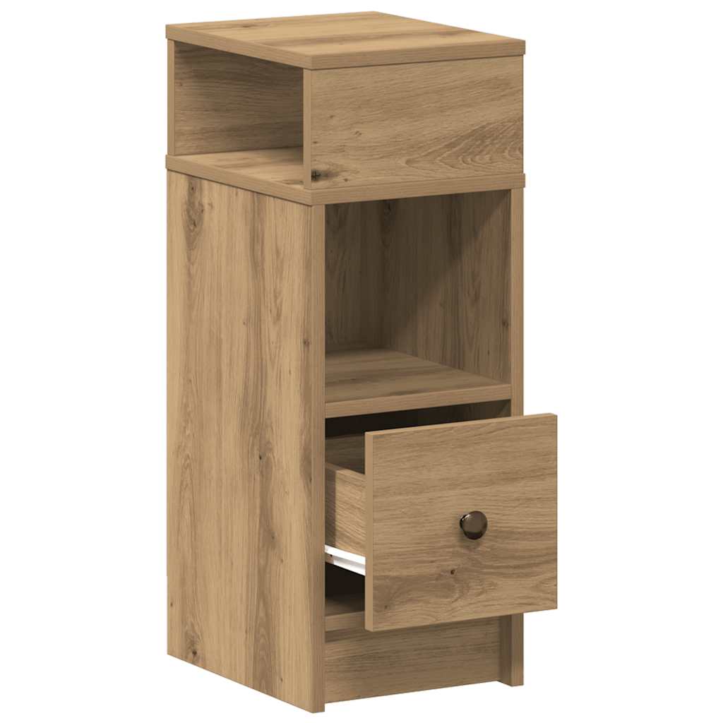 Nachttisch mit Schublade Artisan-Eiche 25x31x66 cm