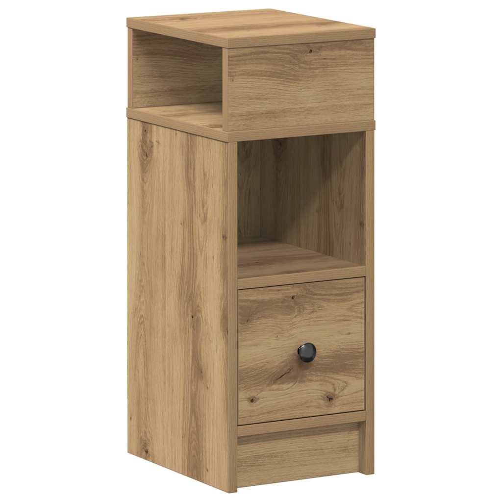 Nachttische 2 Stk. mit Schublade Artisan-Eiche 25x31x66 cm