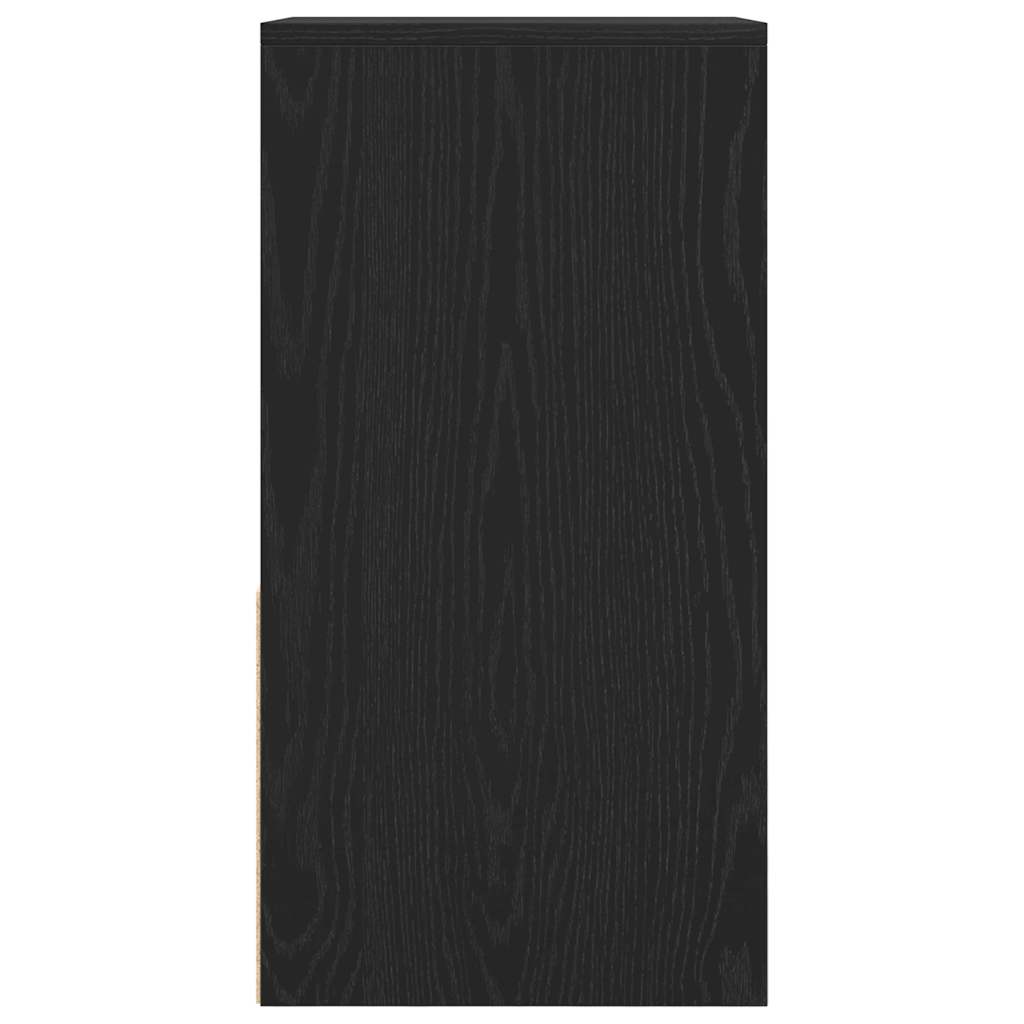 Nachttisch mit Schublade Schwarz Eichen-Optik 35x34x66,5 cm