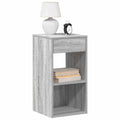 Nachttische mit Schublade 2 Stk. Grau Sonoma 35x34x66,5 cm