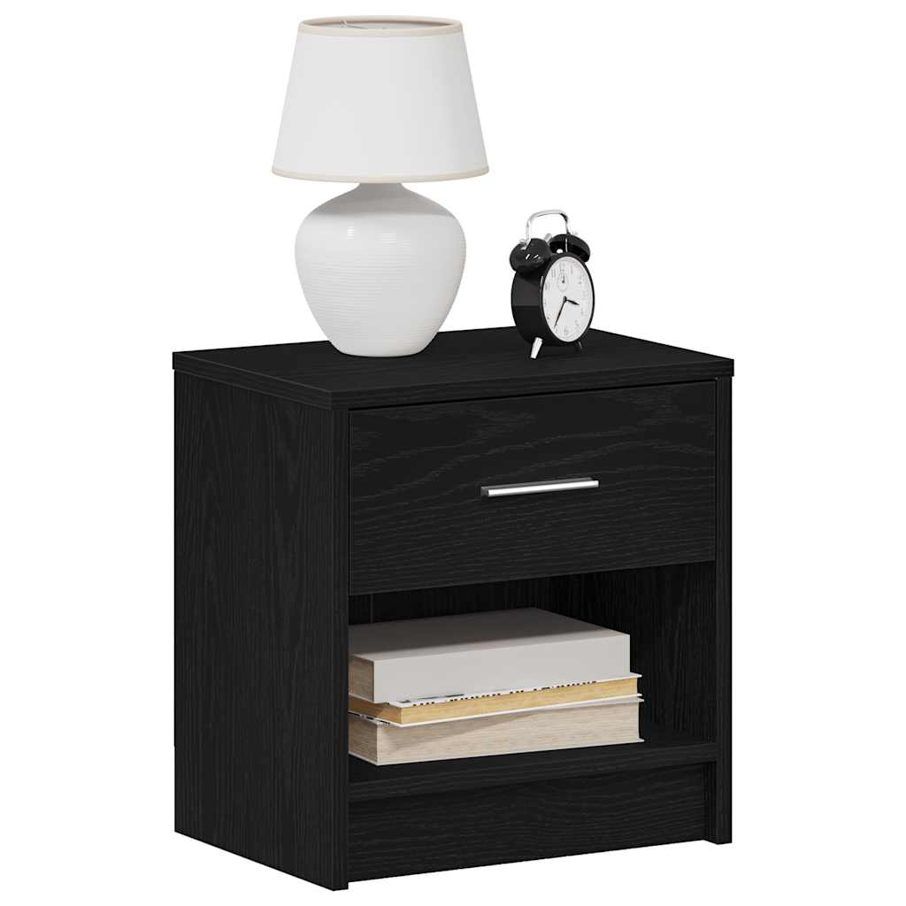 Nachttisch mit Schublade Schwarz 39x28x41 cm