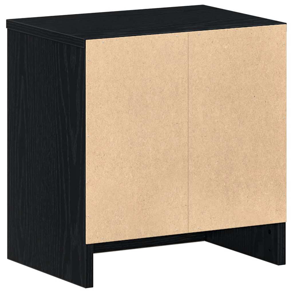 Nachttische 2 Stk. mit Schublade Schwarz 39x28x41 cm