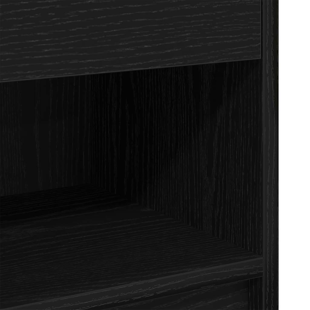 Nachttische 2 Stk. mit Schublade Schwarz 39x28x41 cm