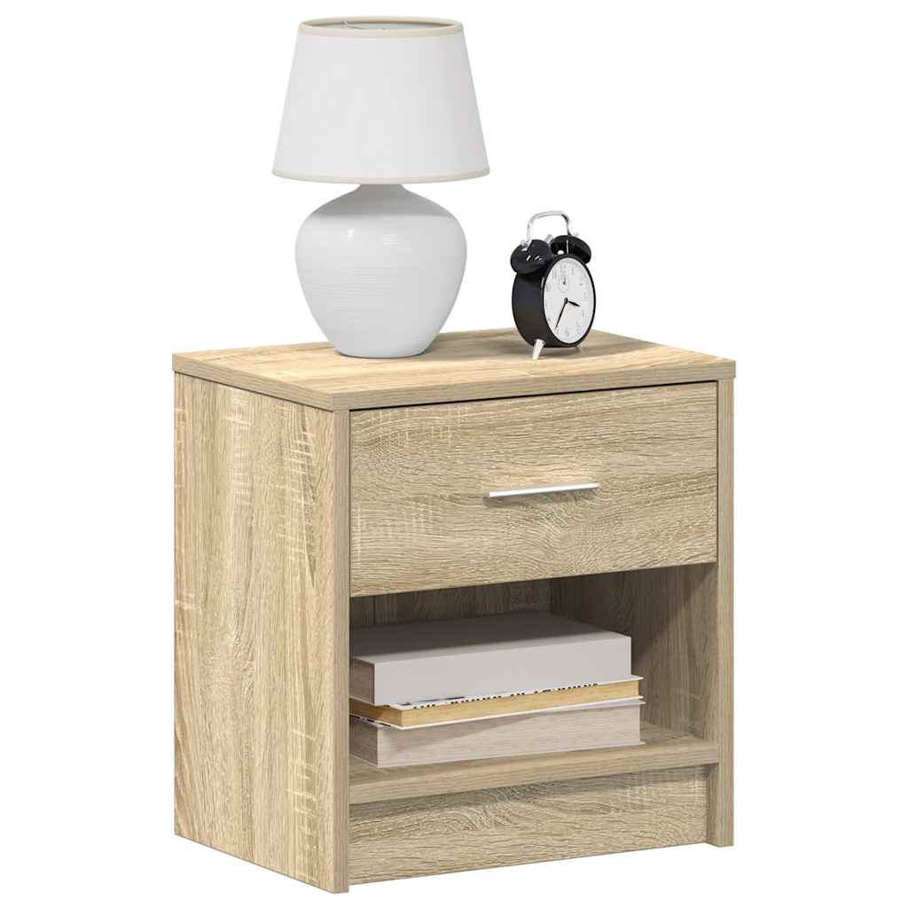 Nachttische 2 Stk. mit Schublade Sonoma-Eiche 39x28x41 cm