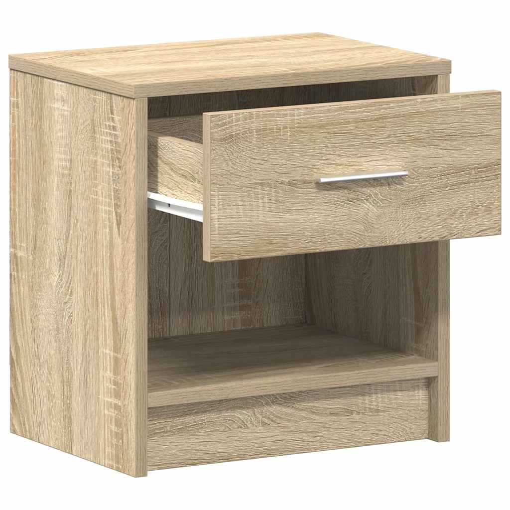 Nachttische 2 Stk. mit Schublade Sonoma-Eiche 39x28x41 cm