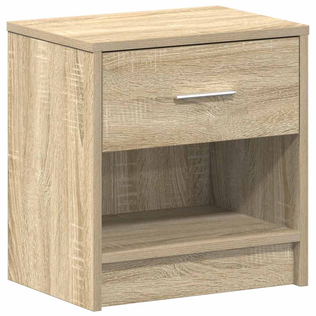 Nachttische 2 Stk. mit Schublade Sonoma-Eiche 39x28x41 cm