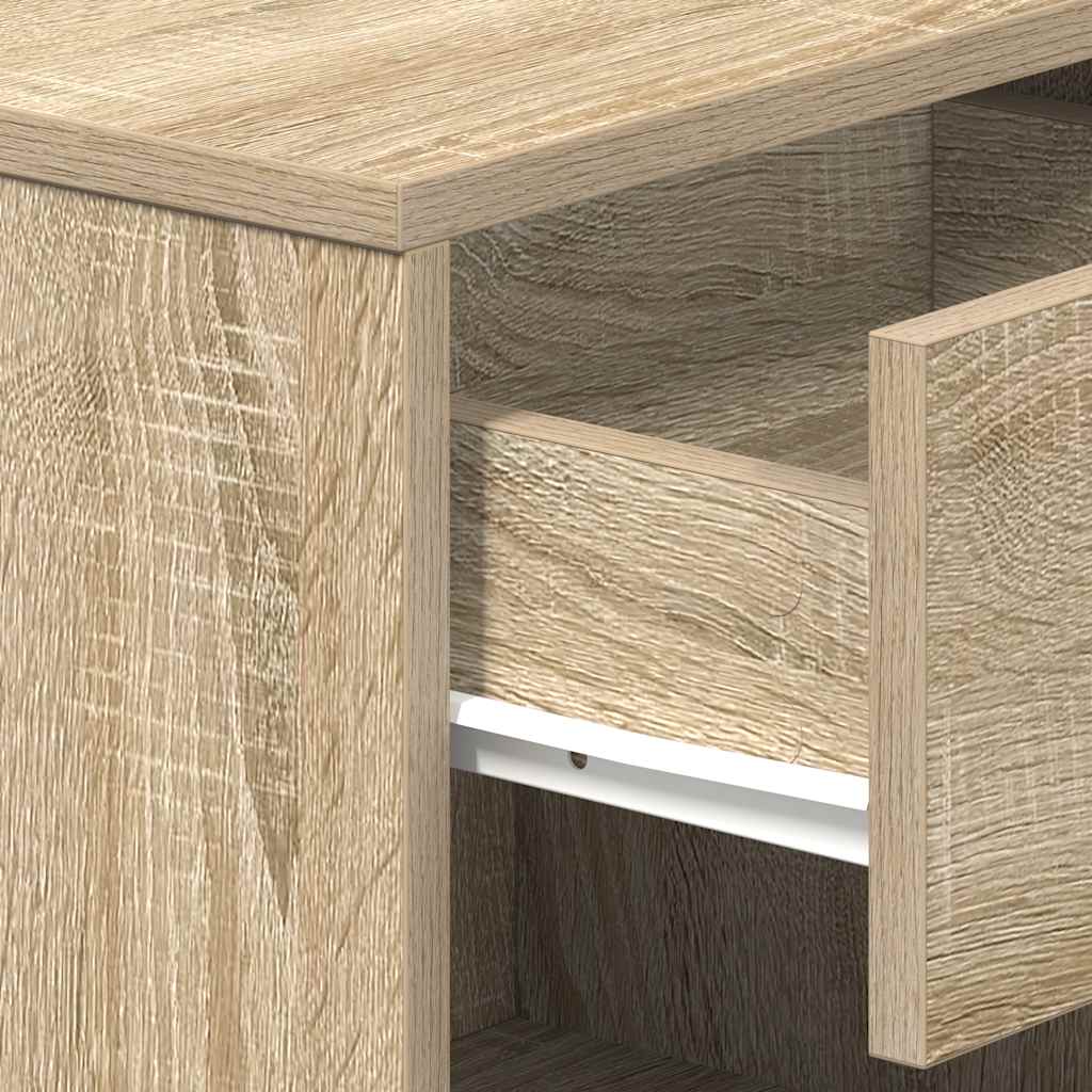 Nachttische 2 Stk. mit Schublade Sonoma-Eiche 39x28x41 cm