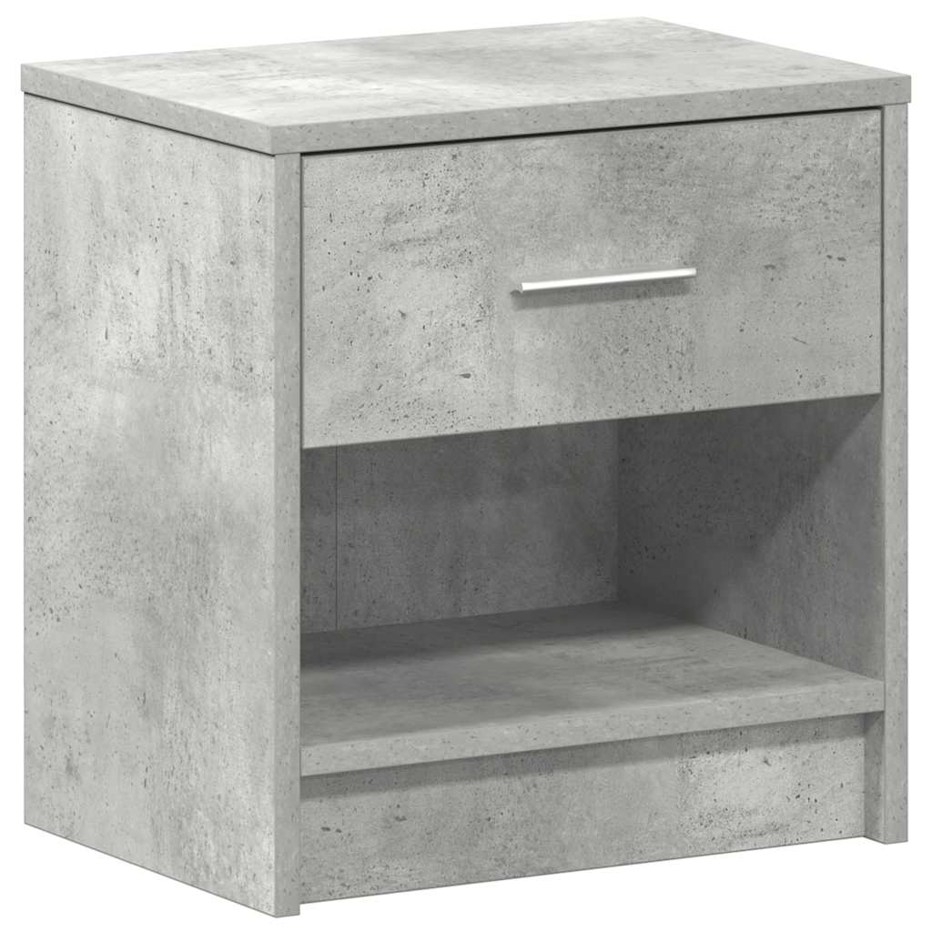 Nachttisch mit Schublade Betongrau 39x28x41 cm