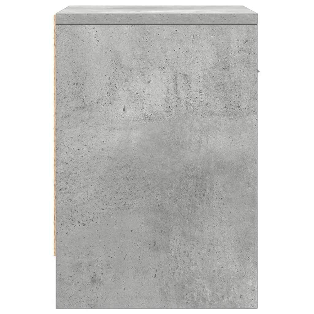 Nachttisch mit Schublade Betongrau 39x28x41 cm