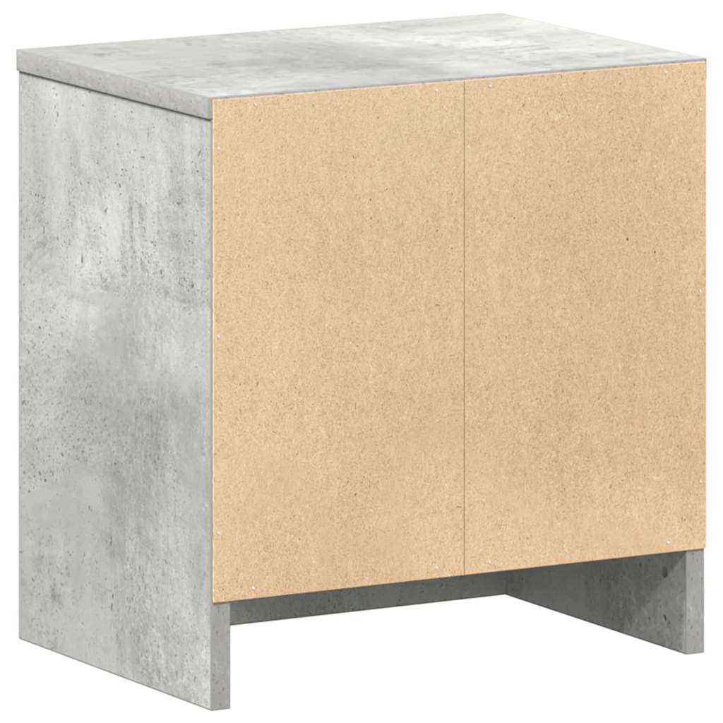 Nachttisch mit Schublade Betongrau 39x28x41 cm
