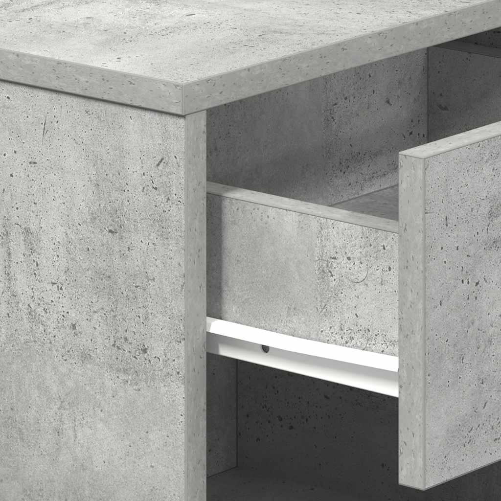 Nachttisch mit Schublade Betongrau 39x28x41 cm