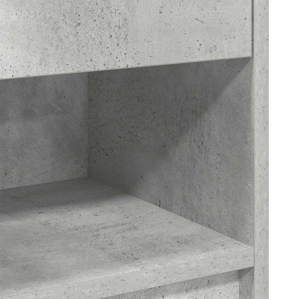 Nachttisch mit Schublade Betongrau 39x28x41 cm