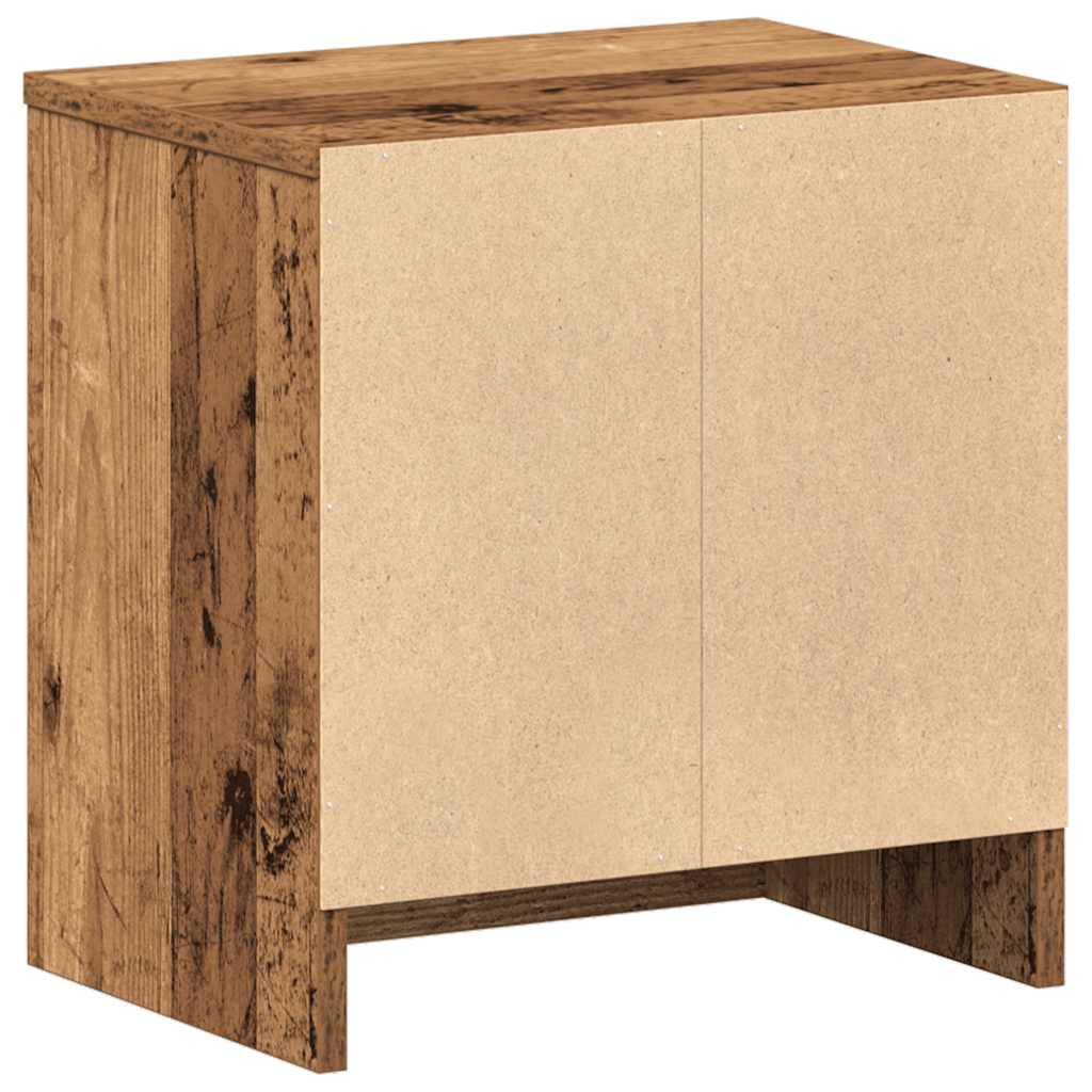 Nachttische 2 Stk. mit Schublade Altholz-Optik 39x28x41 cm