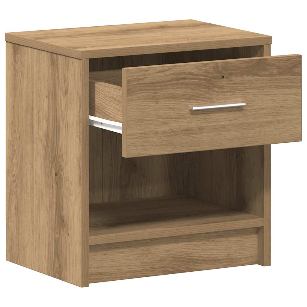 Nachttische 2 Stk. mit Schublade Artisan-Eiche 39x28x41 cm