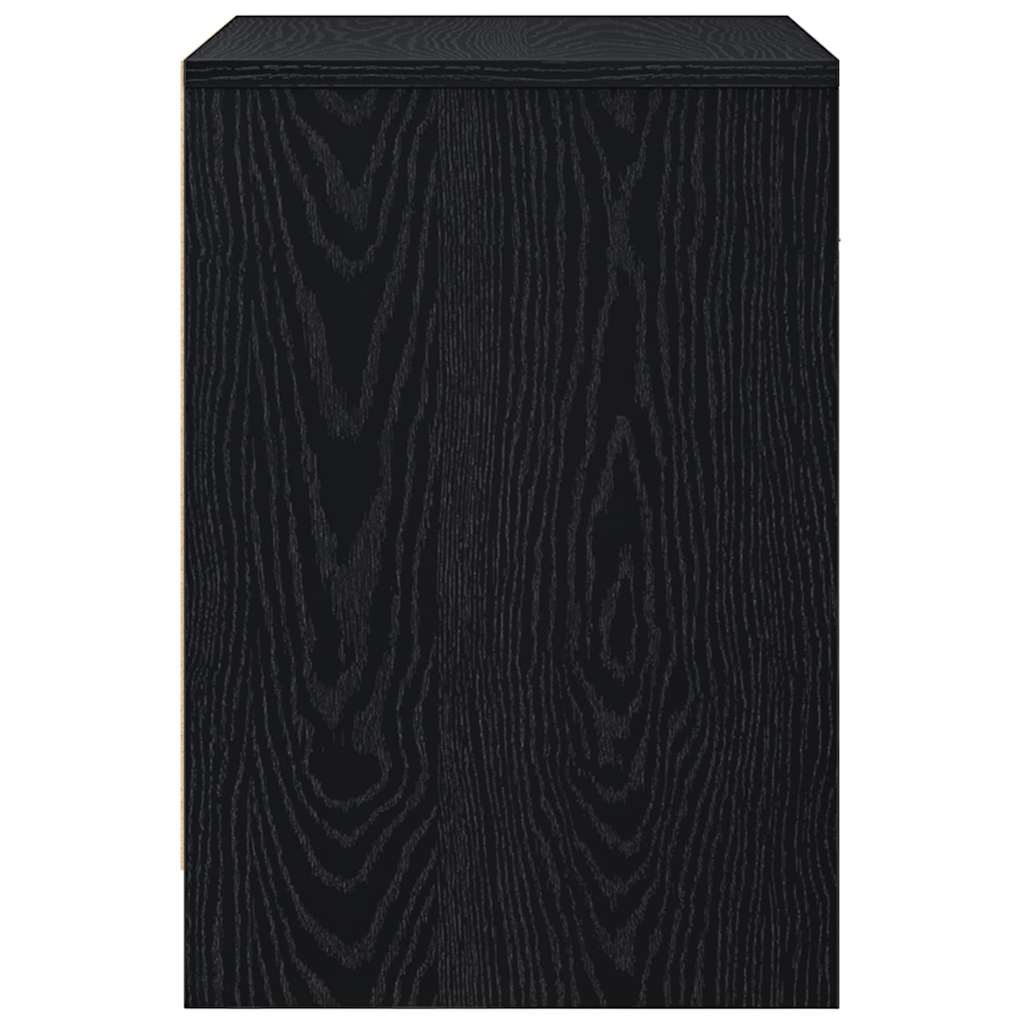 Nachttische 2 Stk. mit Schublade Schwarz 40x34x50 cm