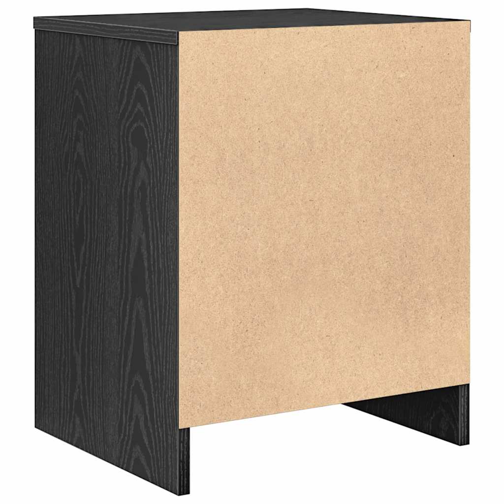 Nachttische 2 Stk. mit Schublade Schwarz 40x34x50 cm