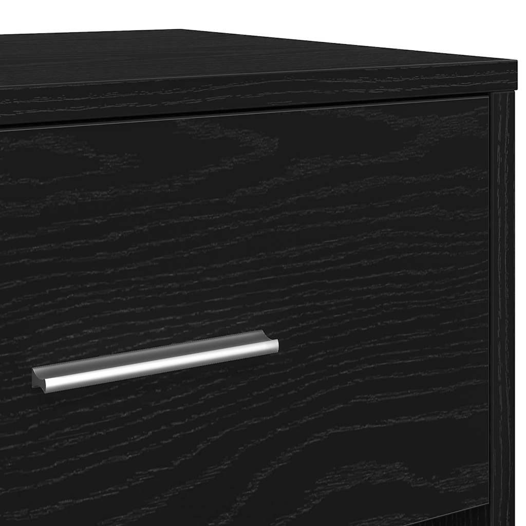 Nachttische 2 Stk. mit Schublade Schwarz 40x34x50 cm