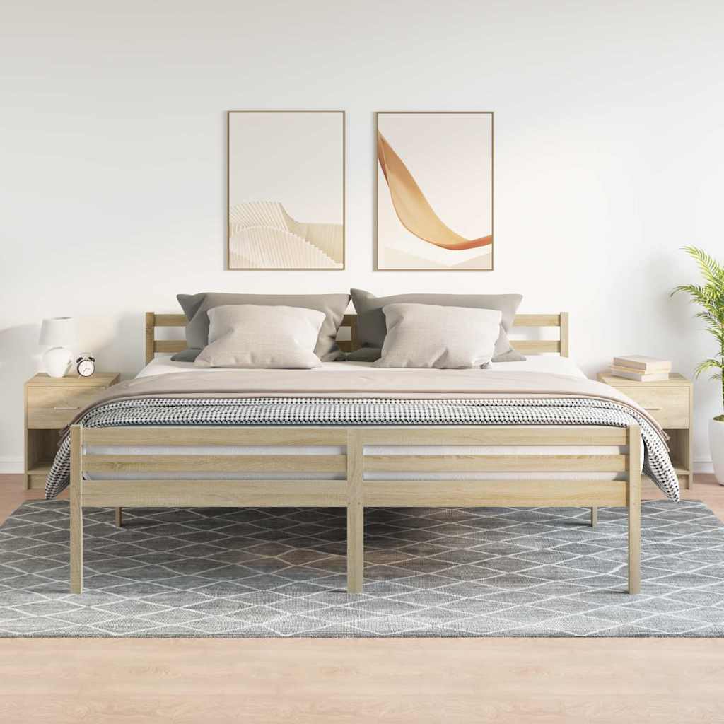 Nachttische 2 Stk. mit Schublade Sonoma-Eiche 40x34x50 cm