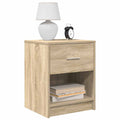 Nachttische 2 Stk. mit Schublade Sonoma-Eiche 40x34x50 cm