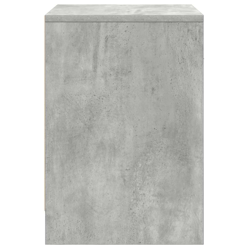 Nachttische 2 Stk. mit Schublade Betongrau 40x34x50 cm