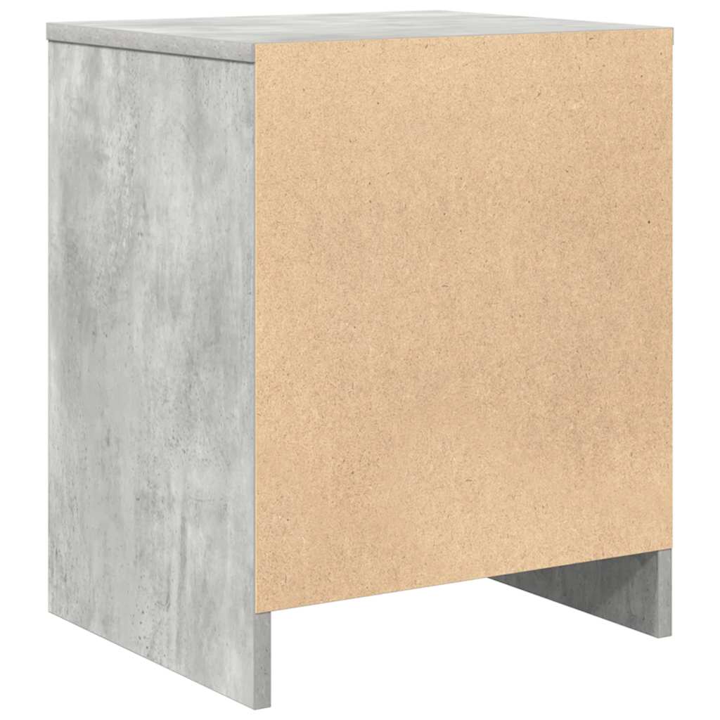 Nachttische 2 Stk. mit Schublade Betongrau 40x34x50 cm