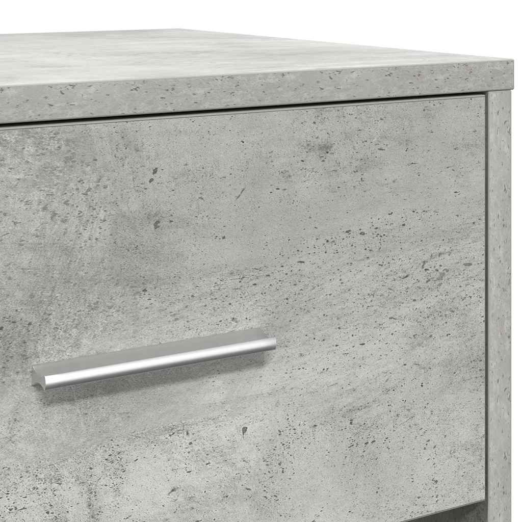 Nachttische 2 Stk. mit Schublade Betongrau 40x34x50 cm