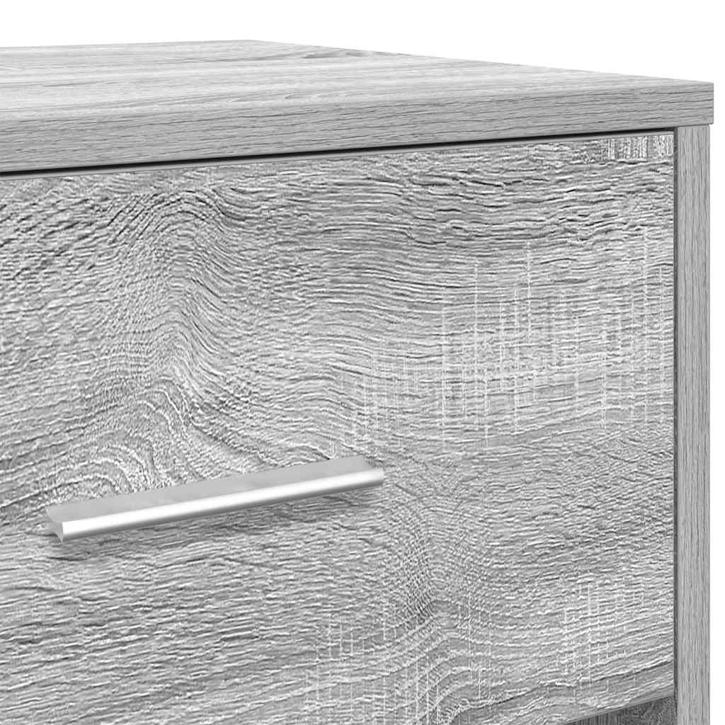 Nachttische 2 Stk. mit Schublade Grau Sonoma 40x34x50 cm