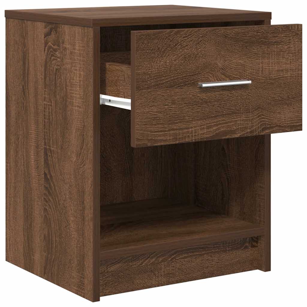 Nachttische 2 Stk. mit Schublade Eichen-Optik 40x34x50 cm