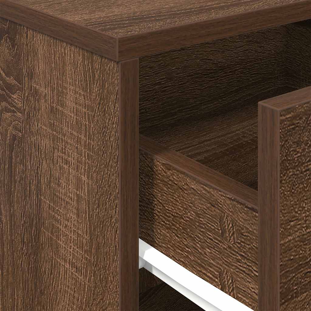 Nachttische 2 Stk. mit Schublade Eichen-Optik 40x34x50 cm