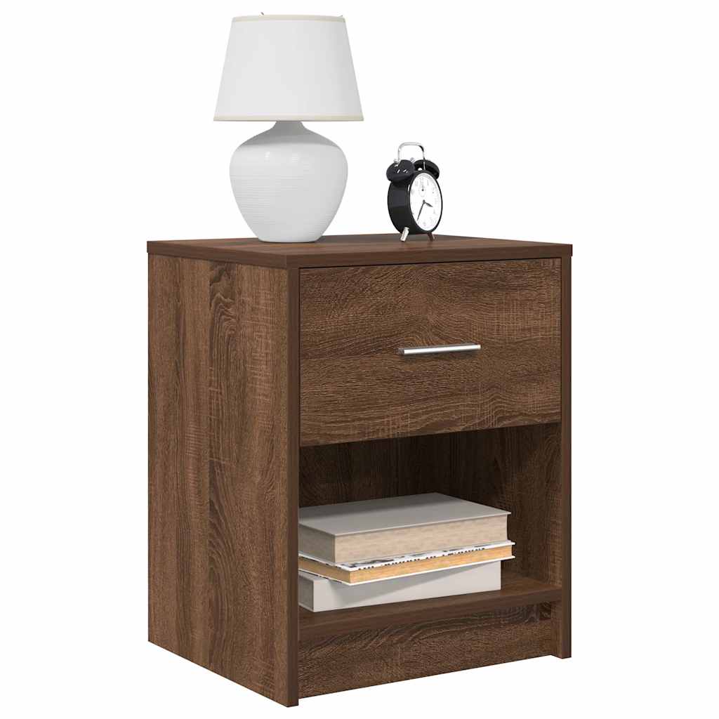 Nachttische 2 Stk. mit Schublade Eichen-Optik 40x34x50 cm