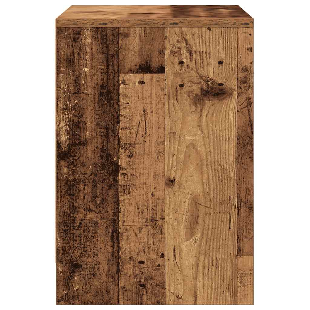 Nachttische 2 Stk. mit Schublade Altholz-Optik 40x34x50 cm