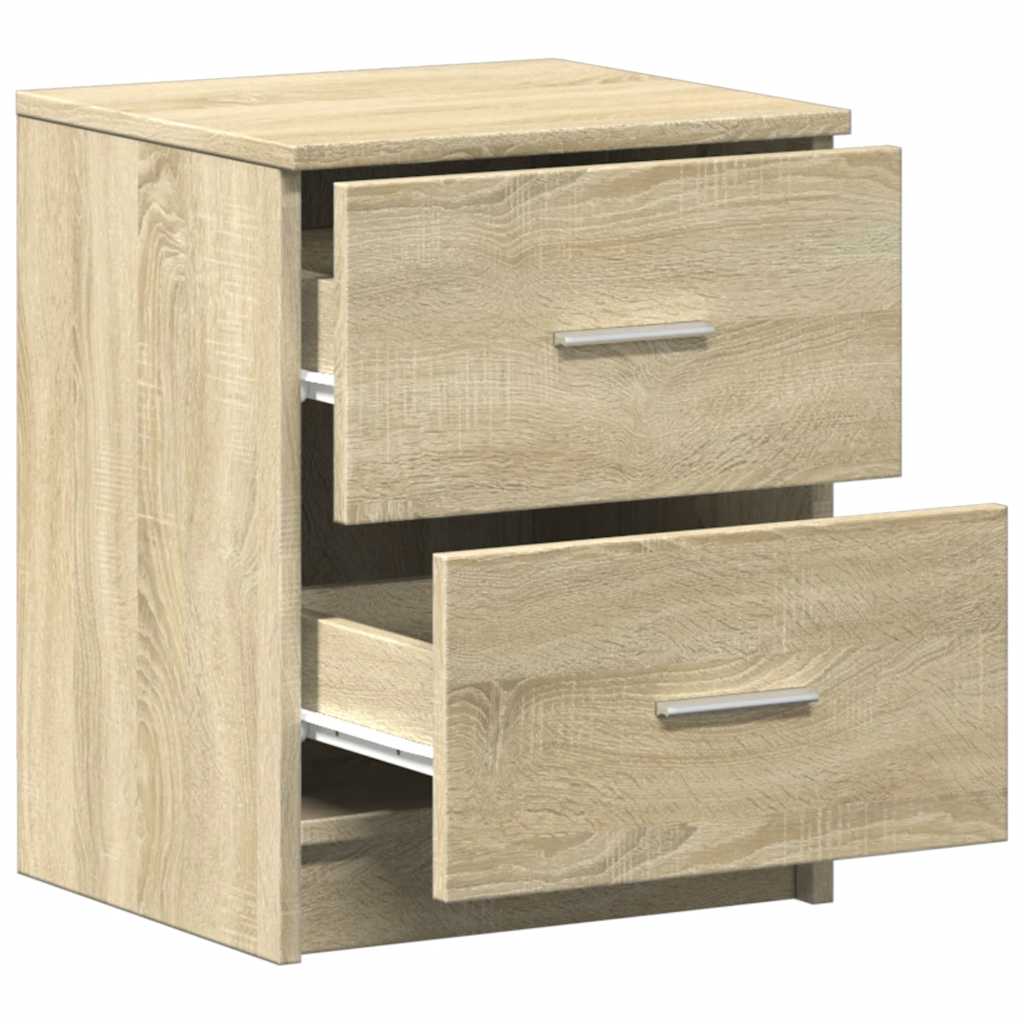 Nachttische 2 Stk. mit 2 Schubladen Sonoma-Eiche 40x36x50 cm