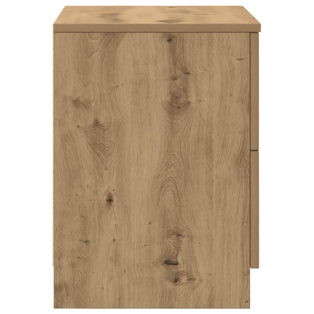 Nachttische 2 Stk. mit 2 Schubladen Artisan-Eiche 40x36x50 cm