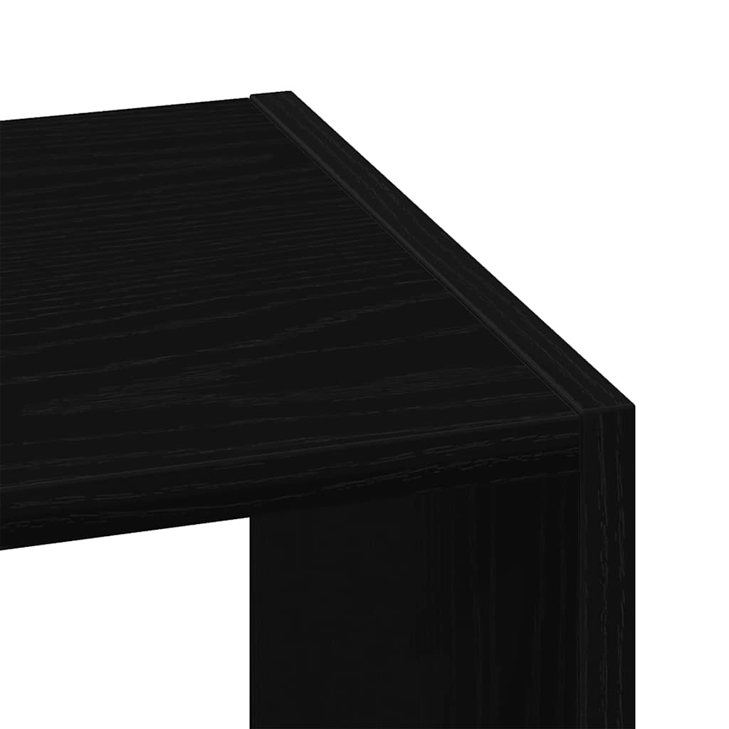 Bücherregal Stapelbar Schwarz Eichen-Optik 30x30x80 cm