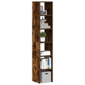 Bücherregale 2 Stk. Stapelbar Räuchereiche 30x30x80 cm