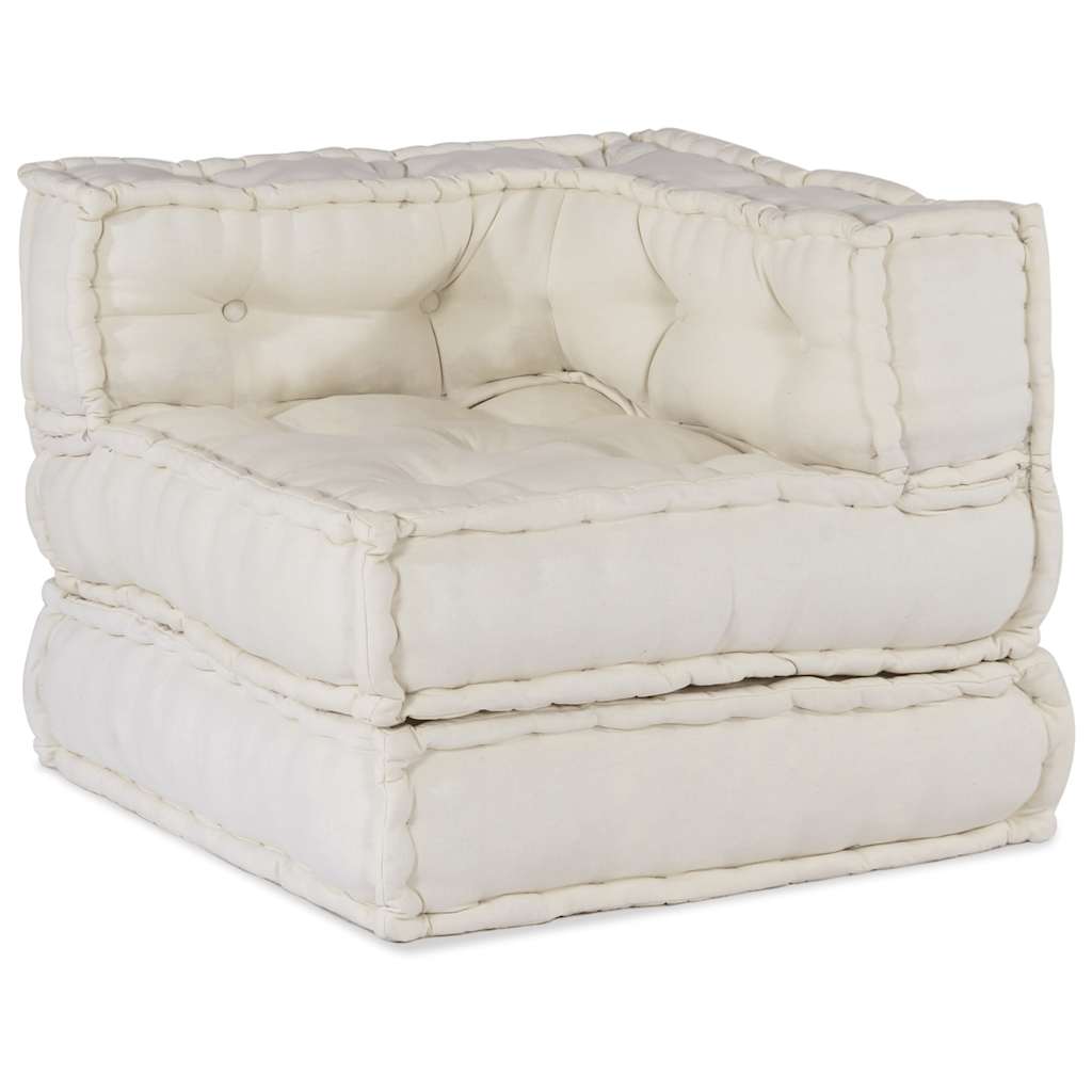 Modulares Sofaelement Creme 70x70x54 cm Stoff