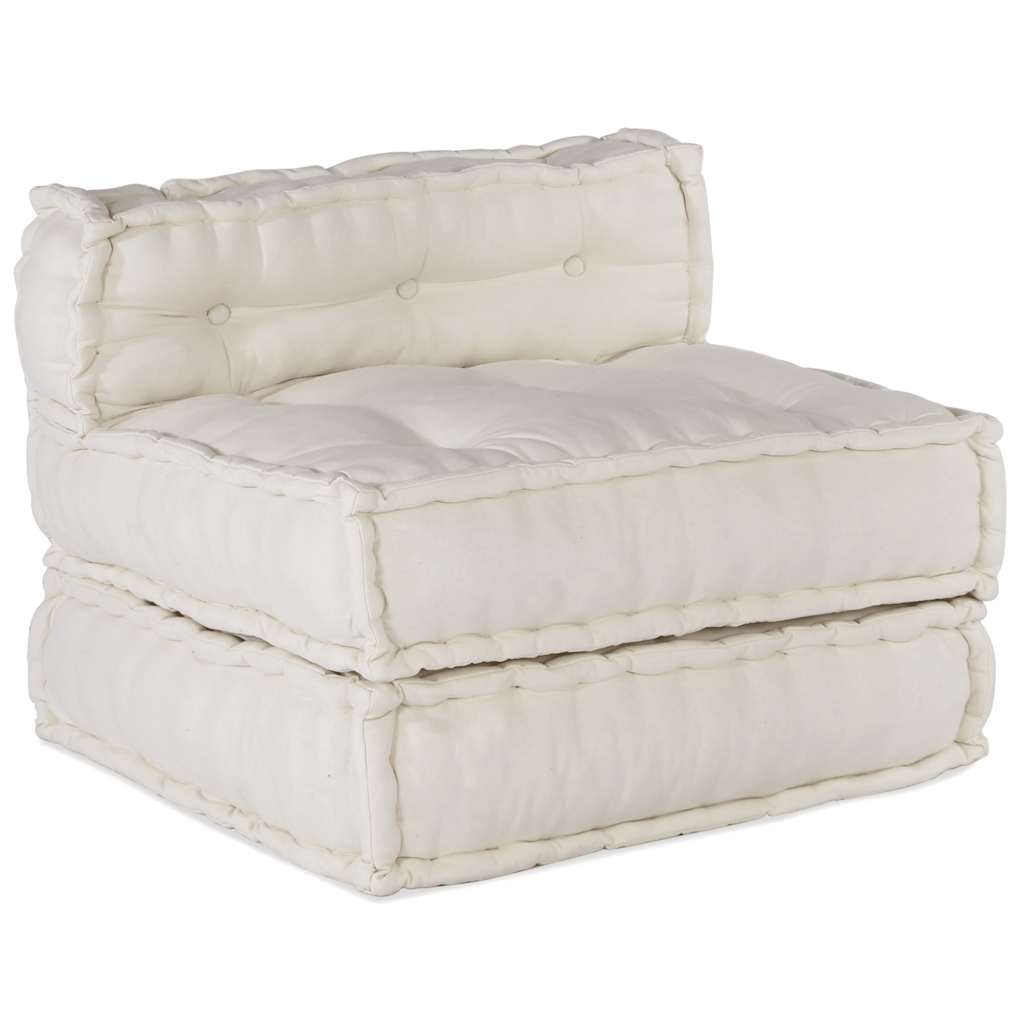Modulares Sofaelement Creme 70x70x54 cm Stoff