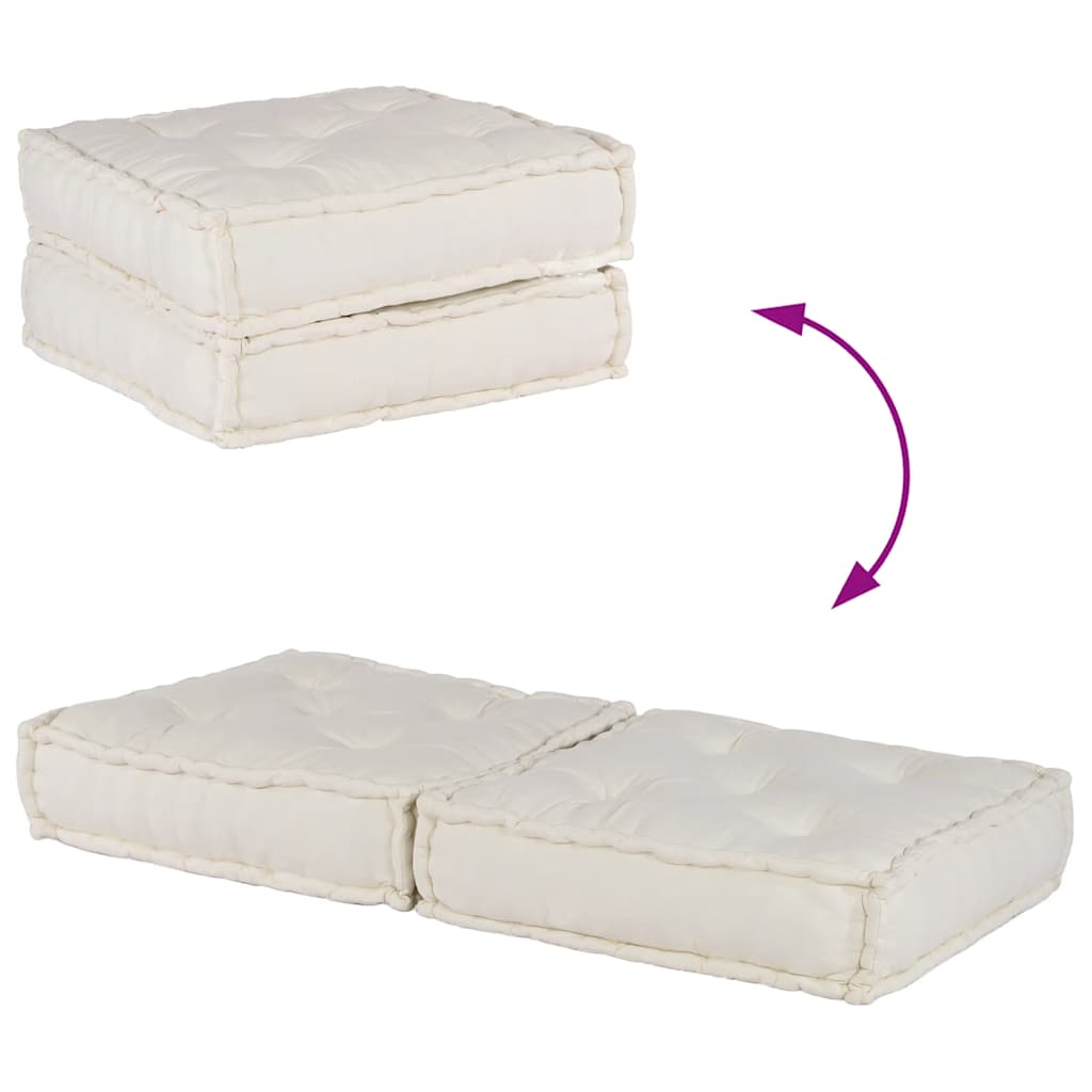 Modulares Sofaelement Creme 70x70x36 cm Stoff