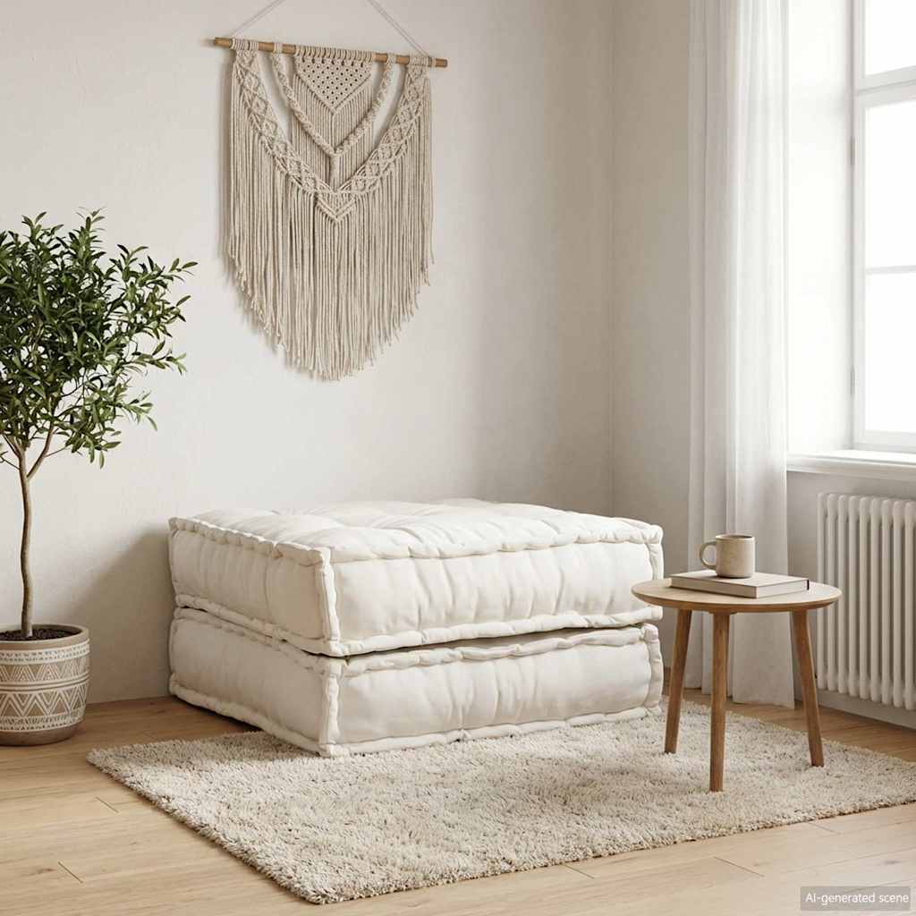 Modulares Sofaelement Creme 70x70x36 cm Stoff