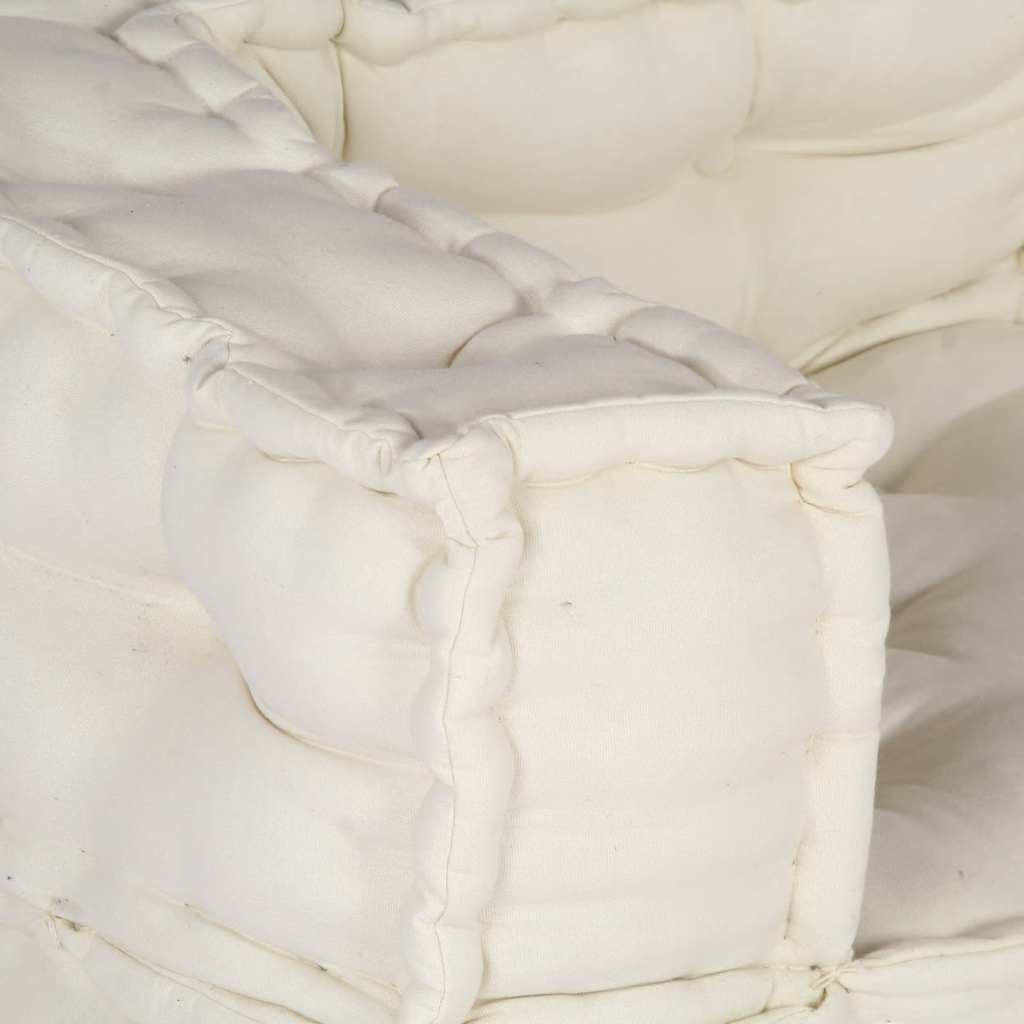 2-Sitzer-Modulsofa Creme 140x70x36 cm Stoff