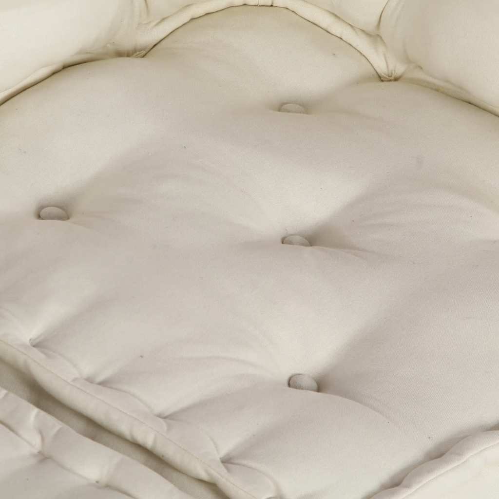 2-Sitzer-Modulsofa Creme 140x70x36 cm Stoff