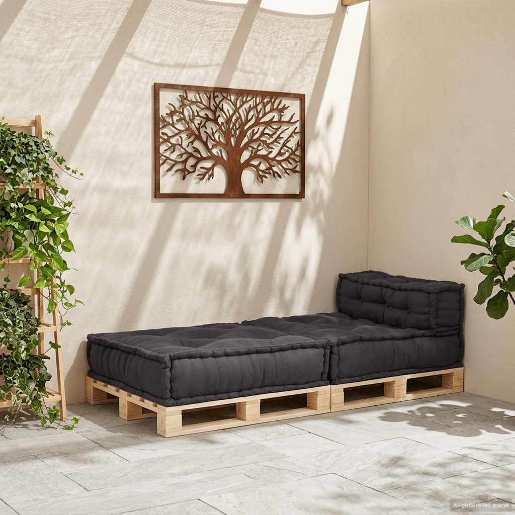 Modulares Sofaelement Anthrazit 70x70x54 cm Stoff