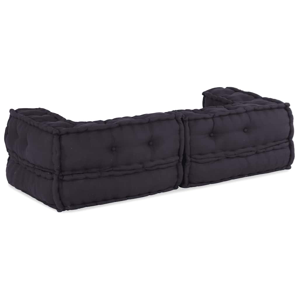 2-Sitzer-Modulsofa Anthrazit 140x70x36 cm Stoff